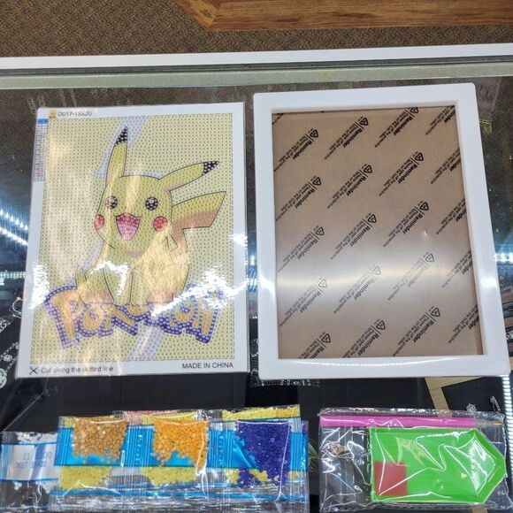 Brand New DIY Pokemon Diamond Beads Art With Frame - Picture 6 of 9